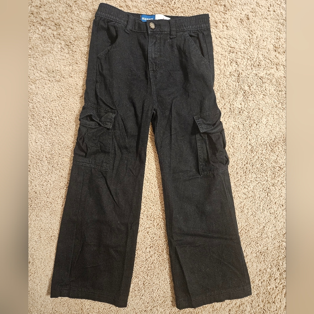 Girl Black Cargo Pants